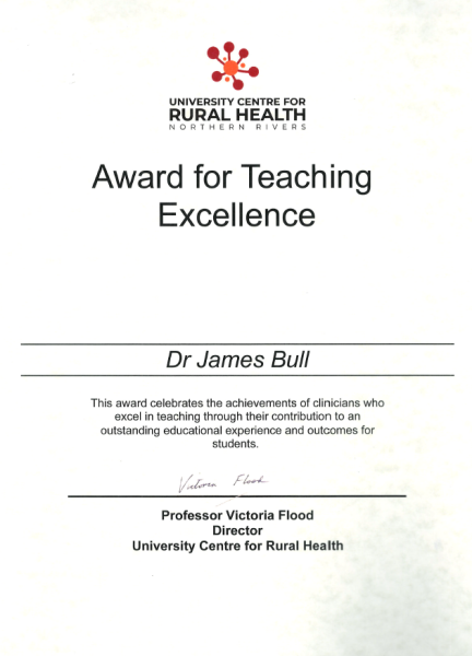 Award For Excellence Jb